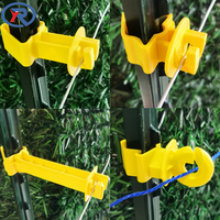 Accesorios de valla de granja de resistencia UV PP Aisladores de poste en T Sung Fit de plástico Aislador de cercado eléctrico