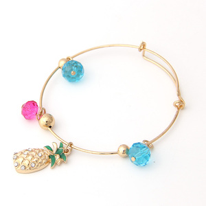V & R brazalete idiota <span class=keywords><strong>Pandora</strong></span> 3pcs un conjunto de vidrio colgantes rodio/ chapado en oro <span class=keywords><strong>pulsera</strong></span> <span class=keywords><strong>ajustable</strong></span> conjunto - Product Image 3