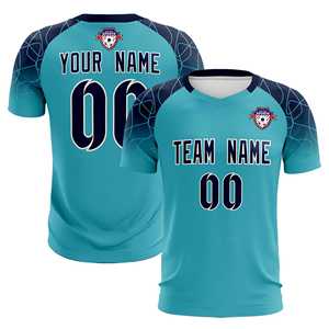 Conjuntos de entrenamiento de fútbol clásicos azul cielo personalizados para adultos/niños - Product Image 1