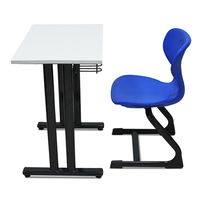 Table et chaise d'école siège en plastique bureau et chaise d'étudiant ensemble de table d'étude bon prix mobilier de salle de classe