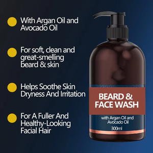 Set per la cura della <span class=keywords><strong>barba</strong></span> da uomo Gel trasparente per <span class=keywords><strong>barba</strong></span> morbida balsamo per il viso olio e crema idratante per la crescita della <span class=keywords><strong>barba</strong></span> da uomo - Product Image 6