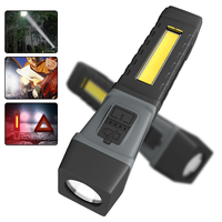 Lampe de travail en alliage d'aluminium, chargeur USB, batterie intégrée, étanche IP55, 5 modes, torche LED COB pour le camping en plein air