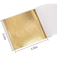 100 feuilles d'imitation de feuilles d'or multicolores pour la décoration artistique, les loisirs créatifs, le mobilier, les papiers métalliques et les peintures