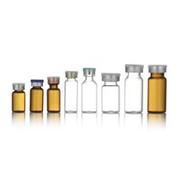 Flacon d'échantillon en verre vide jetable avec bouchon à vis, transparent ou ambré, pour stockage de liquides en laboratoire