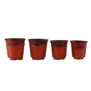 Double Color Plastic Grow Box Fall Resistant Seedling Tray For Home Garden Plant Pot Nursery Transplant Flower Seedling Pots