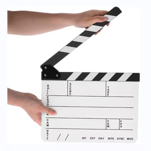 Film Directeurs Clapboard Photographie Studio Photo Vidéo TV Acrylique Clapper Board Dry Erase Film Slate Cut <span class=keywords><strong>Action</strong></span> Scene - Product Image 1