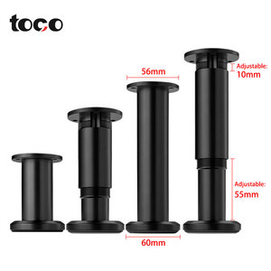 Accessoires <span class=keywords><strong>de</strong></span> quincaillerie <span class=keywords><strong>Pieds</strong></span> <span class=keywords><strong>de</strong></span> meubles en métal <span class=keywords><strong>Pieds</strong></span> ronds <span class=keywords><strong>de</strong></span> support <span class=keywords><strong>de</strong></span> <span class=keywords><strong>Table</strong></span> robustes à hauteur réglable rétractable noire - Product Image 3