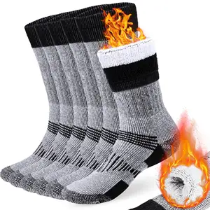 Merino Wollen Sokken Voor Mannen En Vrouwen Warme Thermische Wol Slipper Koreaanse Lon Alpaca Langere Sokken Boot Wandelen 3 Paar
