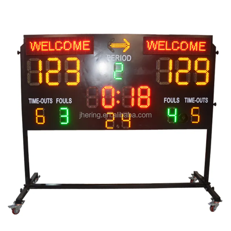 Tableau d'affichage électronique sans fil extérieur Jhering Basketball Football Soccer Digital LED Scoreboard