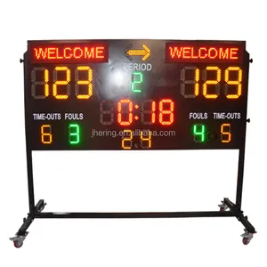 Tableau d'affichage électronique sans fil extérieur Jhering Basketball Football Soccer Digital LED Scoreboard