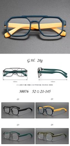 Nuevas <span class=keywords><strong>Monturas</strong></span> <span class=keywords><strong>de</strong></span> <span class=keywords><strong>Gafas</strong></span> Ópticas para Hombre <span class=keywords><strong>de</strong></span> Diseño, Marca Anti UV400, Clásicas, Transparentes, Grises, Cuadradas, con Inserto <span class=keywords><strong>de</strong></span> Aleación - Product Image 6