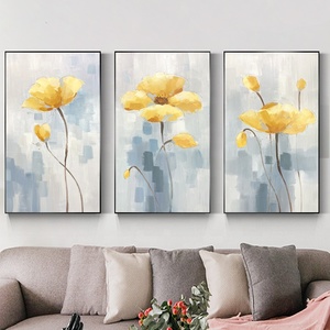 Dipinti a Olio su Tela di Fiori Gialli, Arte Murale Classica Moderna Dipinta a Mano, Vendita all'Ingrosso - Product Image 3
