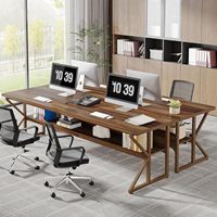 Grand bureau d'ordinateur Grain de bois massif pour bureau à domicile station de travail de jeu bureau étanche stockage caché bureau d'ordinateur