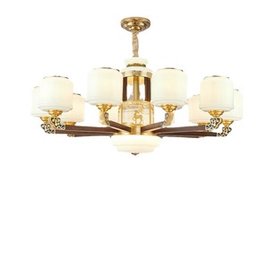 Chinese Style Chandelier Solid Wood Multi Head Led <b>Light</b> For Living Room Bedroom - Product Image 3