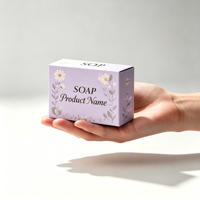 Boîtes d'emballage de savon personnalisées en papier de luxe, nouveau design, en matériau violet recyclable