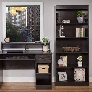 Estantería de madera para oficina, 5 estantes, cuadros de esquina, libros de pie, gabinete, novedad - Product Image 4