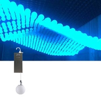 Lumière LED matricielle pour décoration de plafond, sphère à lancer DMX512 en alliage d'aluminium, couleur RGB, pour la décoration de boîtes de nuit