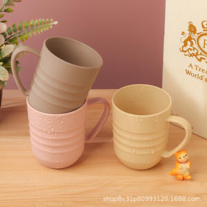 Paille de blé simple nouveau ménage tasse couple créatif rince-bouche tasse enfants créatif poignée tasse en gros - Product Image 3