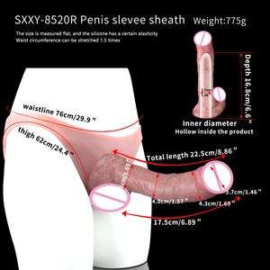 Soft Silicone Lesbian Strap-On <b>Dildo</b> Penis Pants Realistic Adults Sex Toys Masturbator Hollow <b>Dildo</b> for Men Woman - Product Image 6