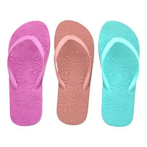 Chanclas coloridas con estampado tropical con punta abierta Diseño cómodo para <span class=keywords><strong>la</strong></span> <span class=keywords><strong>playa</strong></span> y el verano Suelas reciclables Chanclas - Product Image 1