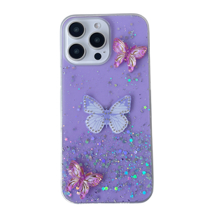 Bling Drop Gluing Vàng Lá Bướm Trường Hợp Đối Với <span class=keywords><strong>iPhone</strong></span> 17 Không Khí 16 15 14 13 12 Mini 11 Pro X <span class=keywords><strong>6</strong></span> 7 8 Cộng Với XR XS Max TPU PC Bìa - Product Image 5