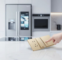 Prise murale électrique encastrable type 86 pour électricien, simple, 5 ports USB, multi-ports, couleur or rose