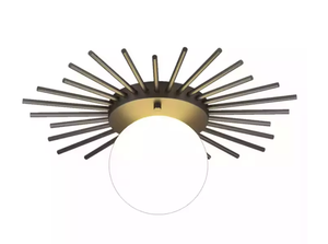 Personnalité simple couloir en forme de soleil doré de luxe led plafonnier couloir doré balcon petits plafonniers - Product Image 2