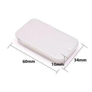 10g润唇膏滑动锡盒矩形定制标志金属小滑盖迷你金属罐薄荷糖果 - Product Image 4