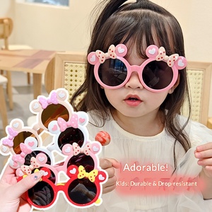 Gafas de Sol Polarizadas de Media Montura para Niños, Modelo 2023, Gafas de Moda para Niña Pequeña, Lentes Transparentes de Minnie, Protección UV de Dibujos Animados - Product Image 2