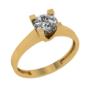 Anillo Solitario Catedral de Oro 10k Hecho a Mano, Directo de Fábrica, Anillo de Compromiso con Diamante Cultivado en Laboratorio VVS1 para Mujer, Proveedor de Joyería Personalizada - Product Image 1