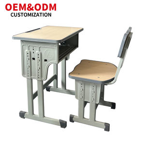 Ensemble bureau et chaise réglable en métal, écologique et durable, à prix de gros compétitif, pour l'école et la chambre à coucher - Product Image 1
