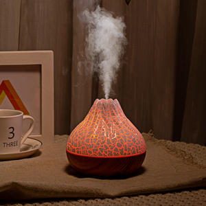 Mini Portable Électrique Vulcano Cool-Mist Impeller Humidificateur Flamme Volcan Aroma Diffuseur Home Office <span class=keywords><strong>Car</strong></span> Humidistat Control - Product Image 6