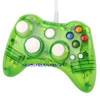 Manette de jeu transparente avec LED pour XBOXes 360 Manette de jeu filaire pour XBOXes 360 avec câble USB