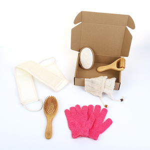 Prodotti Naturali ed Ecologici per il Bagno e la Cura del Corpo con Sacchetto per Sapone, Spazzola per Capelli in Legno, Massaggiatore Corpo, Spugna Loofah, Guanto da Bagno - Product Image 2