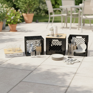 กล่องใส่แผ่นเสียงไวนิลขนาด 14 นิ้ว ยี่ห้อ HAOSEN ผลิตจากวัสดุรีไซเคิล PP พลาสติกแบบพับได้ รูปทรงสี่เหลี่ยม ปรับแต่งได้ ผลิตภัณฑ์สำหรับใช้ในบ้าน - Product Image 3