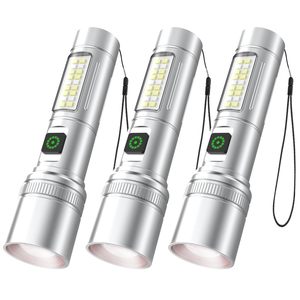 Power Bank Zoomable Waterproof Aluminum Diving Flashlight <b>Rechargeable</b> <b>Usb</b> Tactical Torch <b>Light</b> Long Range Outdoor Flashlight - Product Image 1