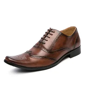 Calçado de couro masculino confortável, britânico, grande, para casamento, sapatos de marca, atacado, de couro, casual