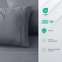 Ensemble de draps de lit en gros 4 pièces en polyester brossé doux et microfibre pour la maison et l'hôtel