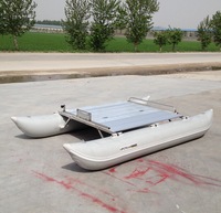 Bateau de pêche gonflable en PVC de haute qualité, avec plateforme en aluminium