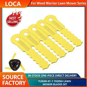 Lame de rechange TLWAR-01 70289A pour tondeuse à gazon sans fil hybride Weed Warrior PivoTrim Ugly Head Craftsman, ABS jaune - Product Image 3