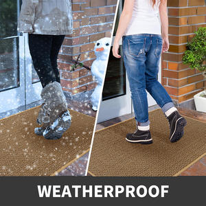 Tapis de sol tissé moderne rectangulaire en fibre de polyester antidérapant pour entrée de maison, tapis de salon, tapis de porte d'entrée, couleur unie, nettoyage facile - Product Image 5