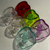 Multi-color Full Transparent Heart Shape1u Blank Keycap Durable PC Mechanical Keycap for Mx Switch Mechanical Keyboard