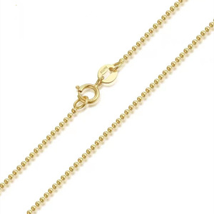 Collar de Cadena con Cuentas de Oro Real Puro de 18K AU750 de Moda de Lujo Lerca, Collar de Bolas Moderno para Mujer como Regalo - Product Image 1