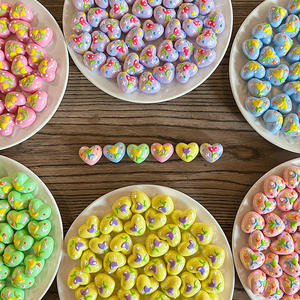 Gros Main Dessiné Coeur Doodle DIY Accessoires Acrylique Dessin Animé Perles avec Trous Mignon Cheveux Cravate et Téléphone Cas Décorations - Product Image 2