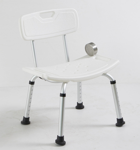 Lightweight Anti-slip Height Adjustable No Armrest Aluminum <b>Shower</b> <b>Chair</b> with Drainage Curved Seat - Product Image 3