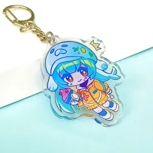 Customizable Dual-Sided Printed Acrylic Key Chain Stainless Steel Metal UV Printing Plastic Create Your Own Unique Design