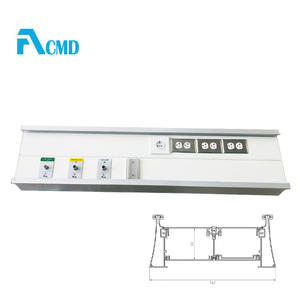 Terminal de Gases Medicinales para Cabecera de Cama de Hospital, Montaje en Superficie, con Sistema de Rieles y Tomas Electrónicas - Product Image 3