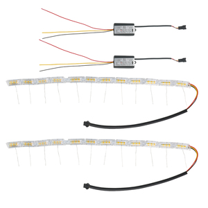 Phụ Kiện Xe Hơi DRL LED Dải Ánh Sáng Phía Trước Lần Lượt Tín Hiệu Linh Hoạt Đèn Pha Lê Nhấp Nháy Quét Chế Độ Tự Động Ban Ngày Chạy Ánh Sáng - Product Image 6