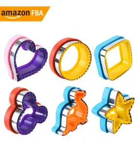 Nieuwe 2024 Producten Rvs Sandwich Cutter En Sealer Fruit Cutter Cookie Cutter Set Voor Kinderen