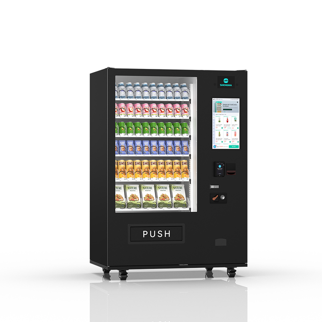 Touch Screen Combo Vending Machine for Bottled Drinks Snacks Shopping Malls SDK Function Vending Machine Coin QR Code Payment